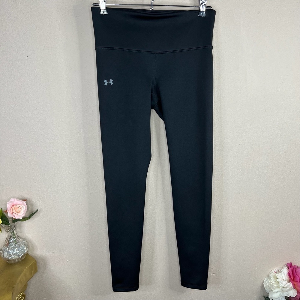 S Under Armour Black Compression Leggings Stretch Small 4 6 Athletic Activewear